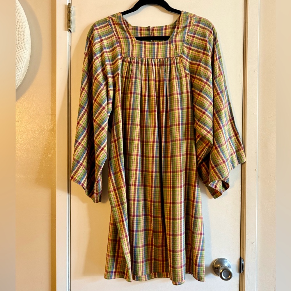 Doen Calder Dress in Rainbow Plaid - Picture 4 of 10